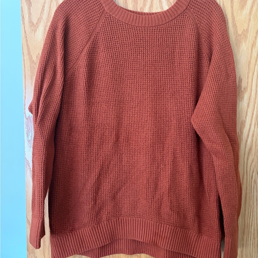 Old Navy Women's Brick Red Crew Neck Sweater